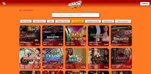 Amok Live Casino