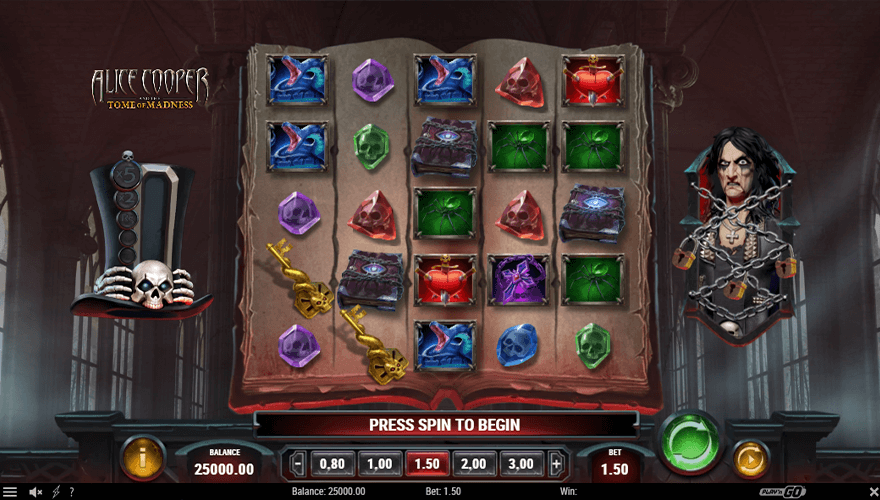 Alice Cooper and the Tome of Madness slot
