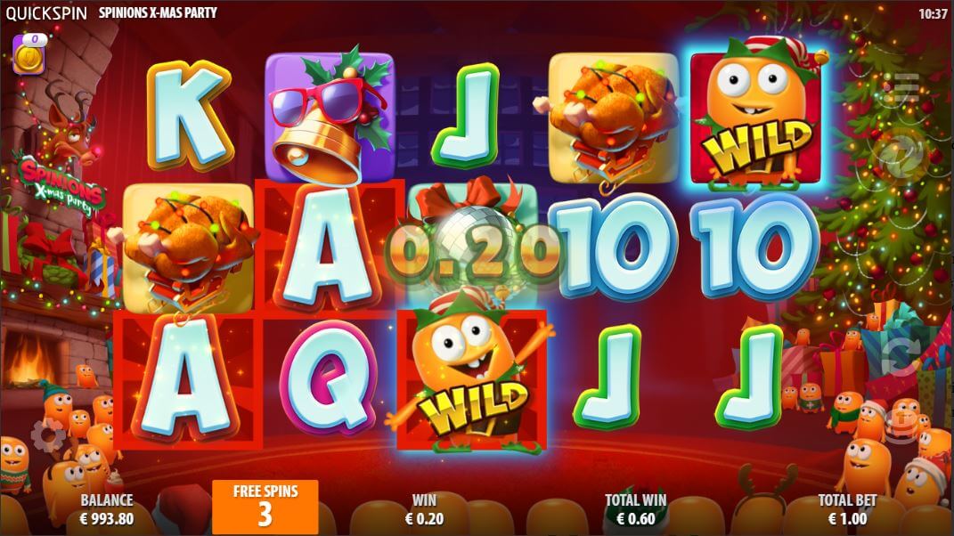 Spinions Xmas Party free spins