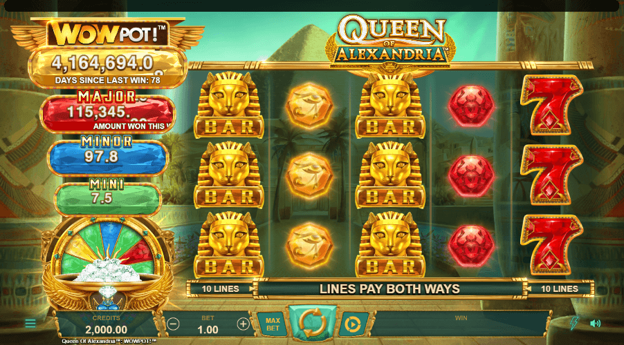 Queen of Alexandria Wowpot slot