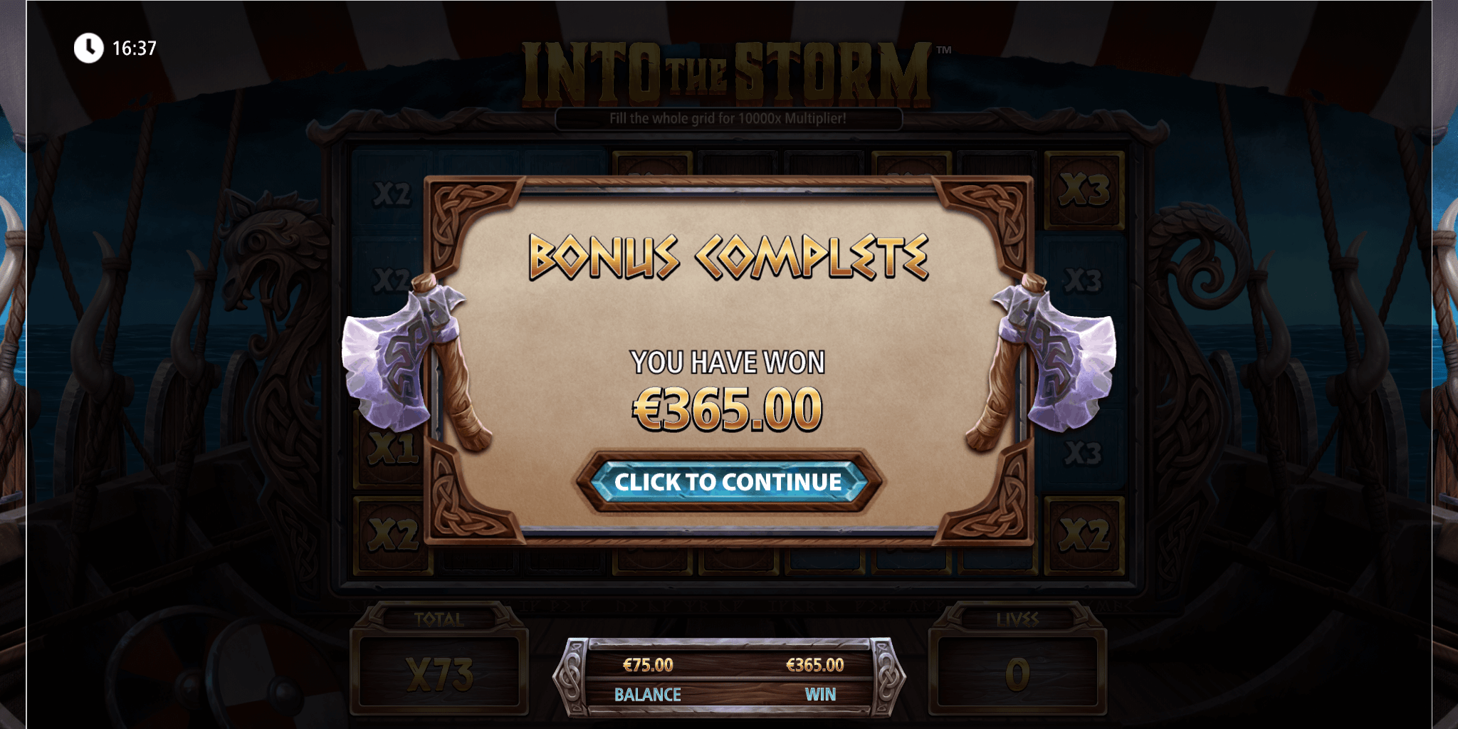 Into The Storm slot