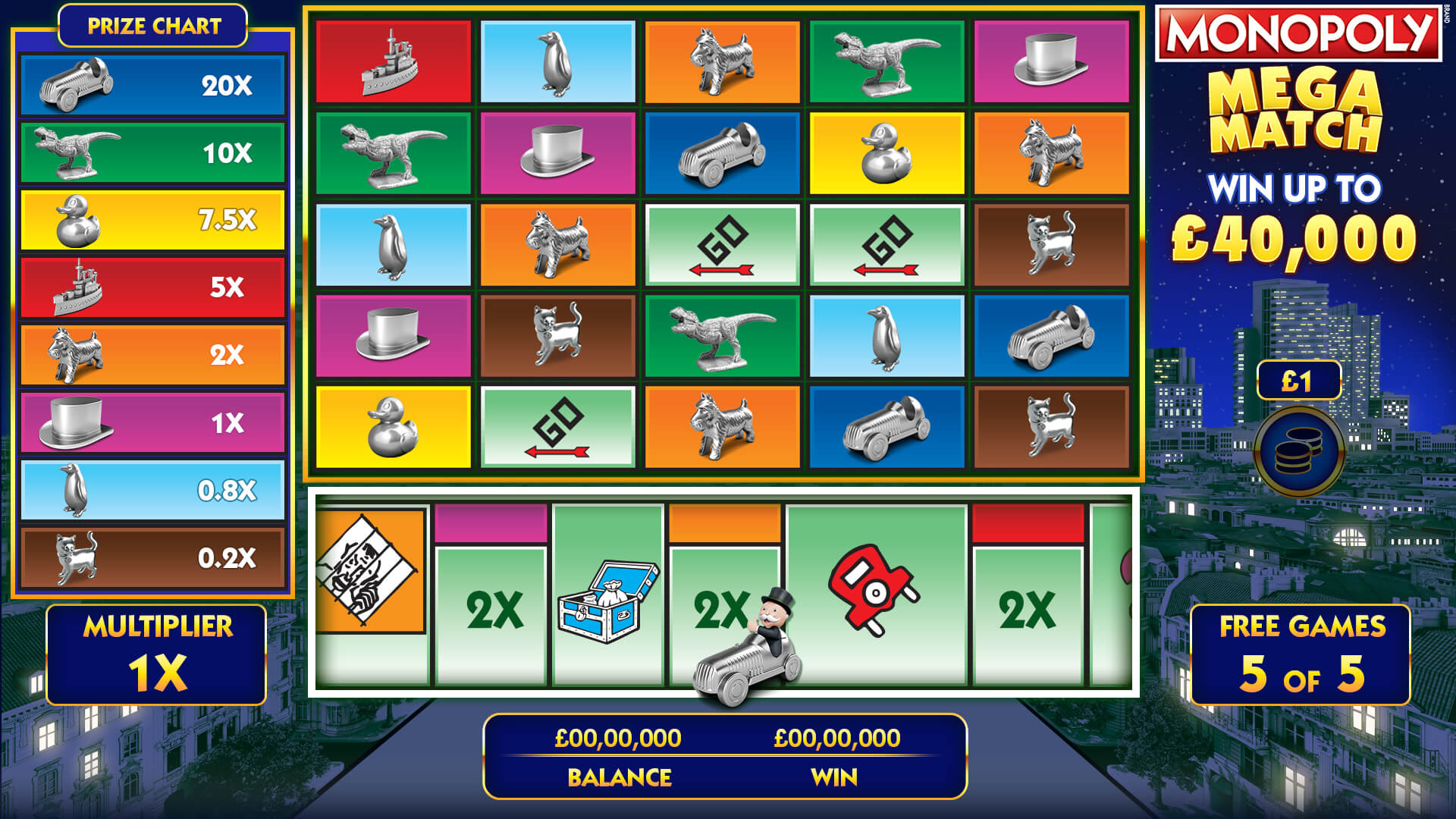 Monopoly Mega Match slot