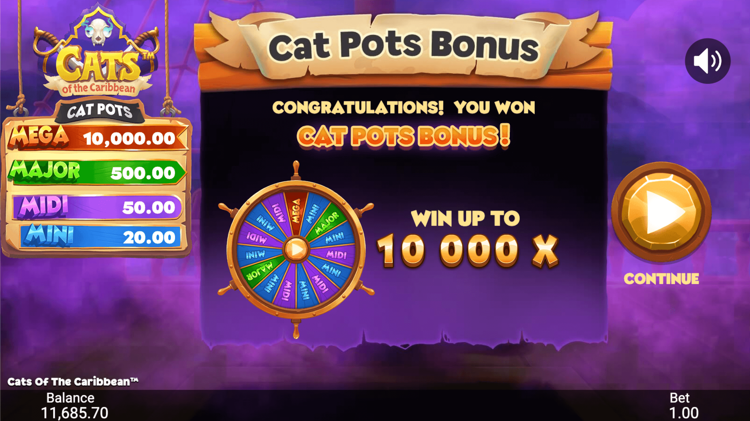 Cats of the Caribbean slot