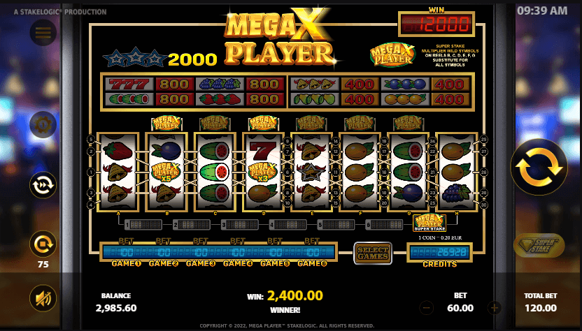 Mega X Player slot
